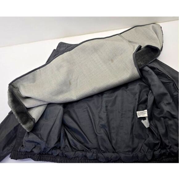 Vintage Wilsons Gray Leather V Jacket Detachable Plush Liner Women's 12 (Small) - Picture 8 of 9